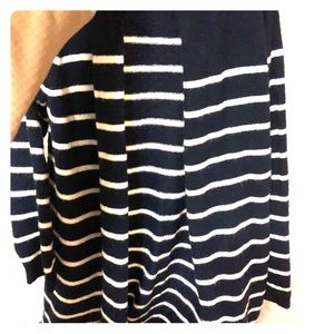 Old navy, dark blue and white cardigan sweater